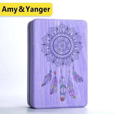 China High Density POE Foam Amazon Yoga Block Durable Custom Printed 4