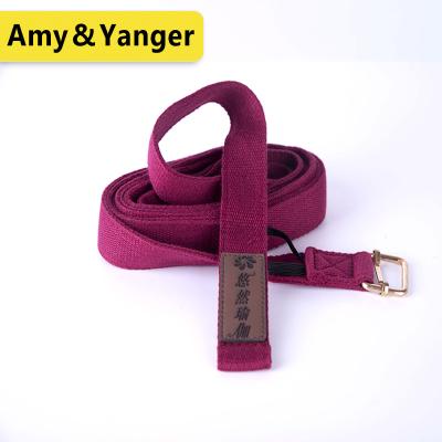 China New Exercise Muscle Loop Yoga Stretch Strap Yoga Belt Narrow Cotton For Iyengar Yoga 2.5cm Wide for sale