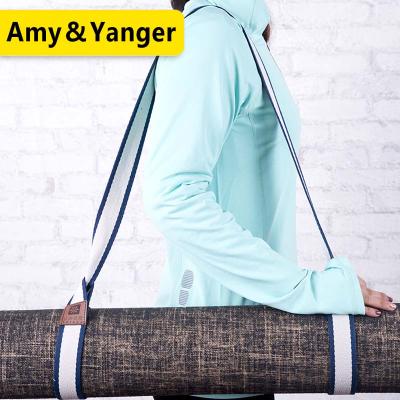 China BSCI Factory Adjustable Yoga Mat Strap Carry Strap Cotton Custom Print For Mat YM-156 for sale