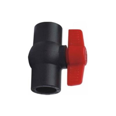 China New Design HDPE Big Thread Ball Valve Elbow Plug Adapter Float Tee Size Ball Valve Plastic for sale