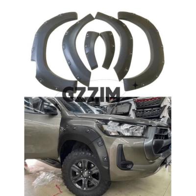 China Plastic Black / White Car Fender Flare For Toyota Hilux Revo 2021 Wheel Fender Flares for sale