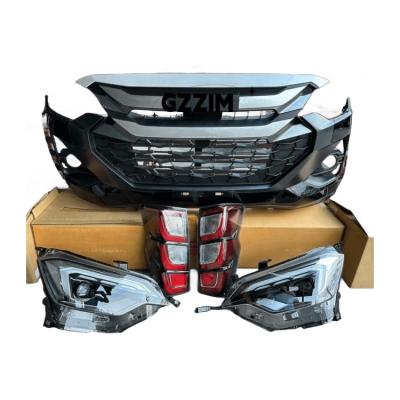 China Black Plastic Tail Lamp Front Body Kit For Isuzu DMAX 2021 To 2024 for sale