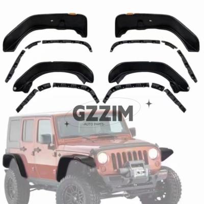 China Jeep Wrangler JK JL JT Car Accessories Black Wide Body Fender Flares Wheel Brows for sale