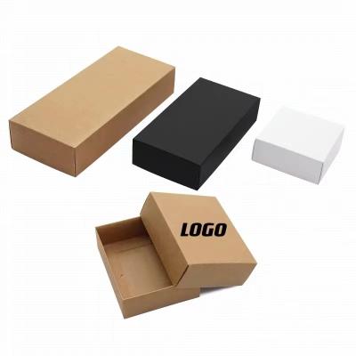 China Logo Luxury Design Packaging Custom Recyclable Cardboard Boxes Brown Kraft Hard Lid And Base Box for sale