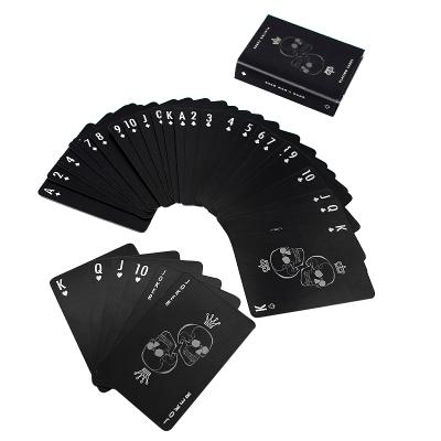 China Free Sample SFT Paper Free Sample Logo Design Matte Black Foil Poker Custom Paper Playing Cards With Tuck Box for sale