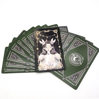 China Custom Printed Paper/Silver Foil Gold Oracles Tarot Cards For Beginners for sale