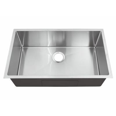 China Without Faucet Single Bowl Kitchen Stainless Steel Sink Undermount Porcelain Sink Oval 8245 Stainless Steel Sink for sale