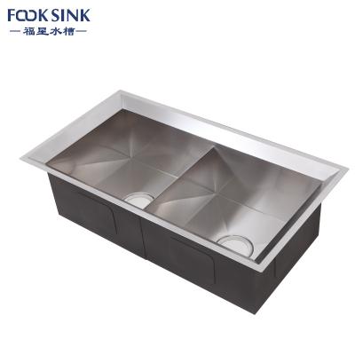 China Without Faucet Professional 3 Compartment Stainless Steel Sink Undermount Kitchen Sink Undermount Sink for sale