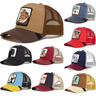 China JOINT Wholesale Personalized Custom Logo Animal Cartoon Mesh Embroidered Trucker Cap Hat for sale