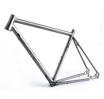 China Road Bikes 25C / 28C Titanium Alloy Road Travel Bike Frame Disc Brake for sale