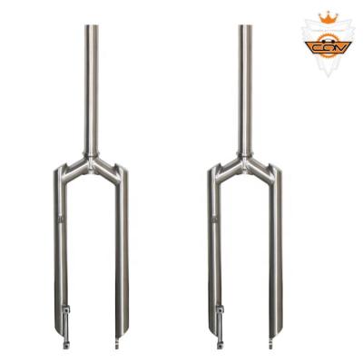 China Cruisers Front Fork Bicycle Parts Fits Comeplay Square Shoulder Disc Brake Titanium For Mountain Bike MTB Bike Or Road Traveling Bike for sale