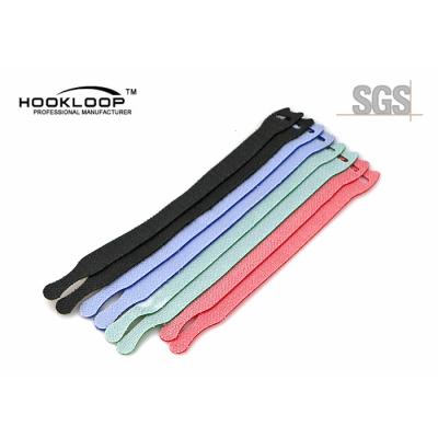 China Good Quality Eco-friendly Nylon Silicone Back To Back Hook And Loop Cable Tie for sale