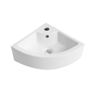 China Restaurant Wall Hung Basin Factory Direct Portable Smooth Outdoor Bathroom Drop Down Cabinet Corner Basin Lavabo Bagno for sale