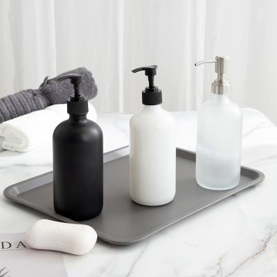 China Customized Luxury Personal Care Color Hand Soap Bottle Liquid Soap Bottle Boston Gray Gray Glass Dispenser Customized for sale