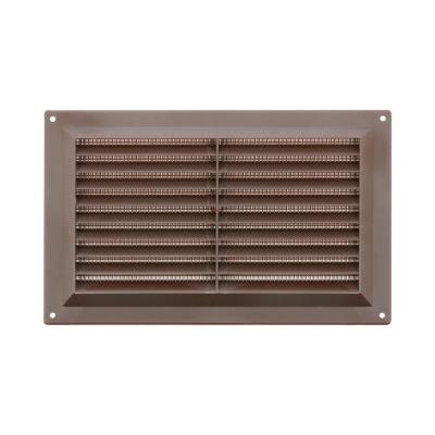 China Contemporary 9' x 9' Brown Louvre Plastic Air Vent Grille with Mosquito Net Cover for sale