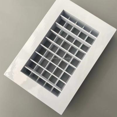 China Contemporary Custom Size Double Deflection Aluminum Air Ventilation Ceiling Supply Vent Grille for sale