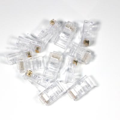 China Best PC Price RJ45 Connector CAT5E CAT6 8p8c Module Socket 1.5mm Gold Plated Aperture 50u 100/pcs for sale