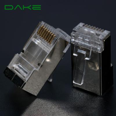 China PC Best Price CAT5E Cat6 Network Male Rj45 Connector Shielded FTP SFTP Module Plug 1.5mm Gold Plated 50u Aperture 8P8C for sale