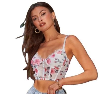 China Hot Selling Women's Sexy Floral Lace Eyelash Breathable Camisole Tank Top For Ladies for sale