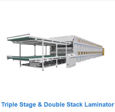 China machinery & Airless Material Machine High Speed ​​Automatic Solventless Laminating Hot Melt For Cell Module Triple Stage Double Stack Laminator for sale