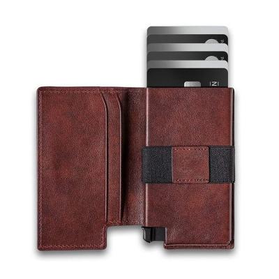 China Anti-theft RFID Coin Purse Card Holder Hybrid Wallets for Men Leather Slim Wallet for sale