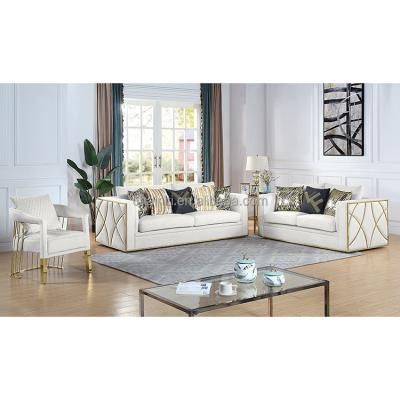 China Other Home Sofa Set With Gold Stainless Steel Sofa Couch Stylish Living Room Furniture From Chainiti for sale