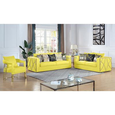 China Other Fascinating Modern Living Room Sofa Set With Gold Stainless Sofa Couch Elegant Steel Furniture for sale