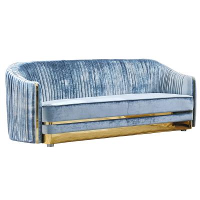 China Classic American style fabric sofa fabric living room sofa fabric sofa furniture tufted gold classic base for sale