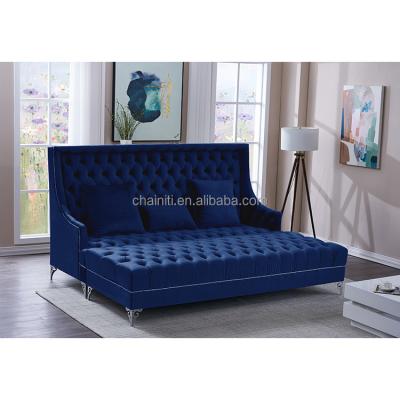 China Other Living Room Furniture Sofa Bed Filled Velvet Fabric Sofa Sets from Chainiti for sale