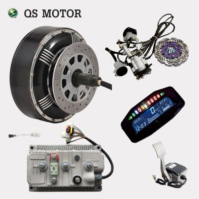 China DIY Dual 8000W 40kW Peak 96V 125KPH Brushless DC Gearless DC In Wheel Hub Motor Electric Hybrid Car Conversion Motor Kit for sale