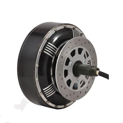 China IP54 8000W 273 50H V3 72V 96V 20kW 350N.m Peak DC Brushless Gearless Electric Car In Wheel Hub Motor for sale