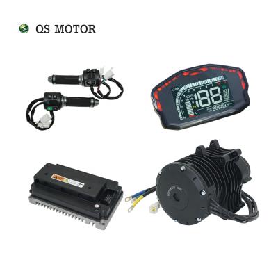 China QSMOTOR 138 3000W V3 70H 5500W 72v 100KPH Max Waterproof Continuous Mid Drive Motor Conversion Kits With New EM Controller for sale