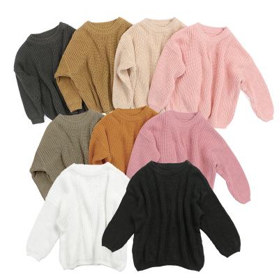 China Sustainable Custom Knit Kids Winter Plus Size Girls Cotton Sweater Kids Baby Oversized Sweaters for sale