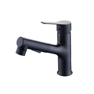 China Pull Out Spray Kitchen Bathroom Sink Basin Deck Mounted Water Faucet Pull Out Multi Angle Cleaning Vanity Faucet for sale