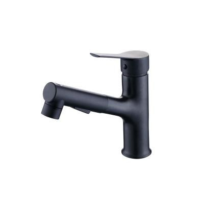 China Hot Selling New Spray Products Modern Bath Bathroom Faucet Pull Out Brass Basin Vanity Faucet for sale