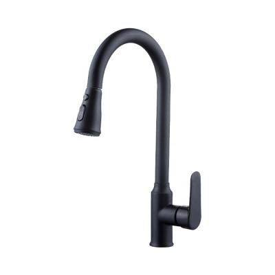 China Pull Out Spray High Quality Black Commercial Pull Down Sprayer Mixer Tap Kitchen Faucet For Sink for sale