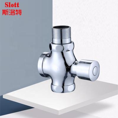 China Modern Brass Flush Valve Public Toilets Chrome Plated Toilet Delay Valve for sale