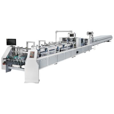 China 850-Straight food line-double side-lock bottom-4&6 corner folding gluing machine for sale