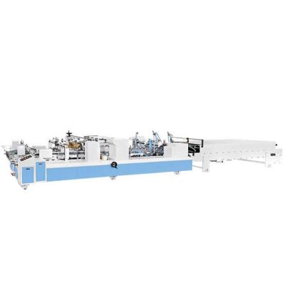 China ZH-1050 High Speed ​​Automatic 6 Corner Hot Melt 4 Corner Gluing Folding Machine For Cake Pizza Box for sale