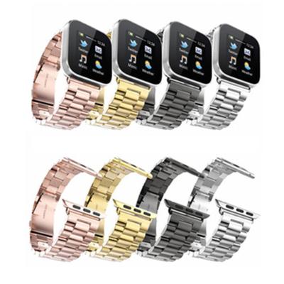 China Wrist Style Three Link Metal Band For Apple Watch, Band For Apple Watch Band Stainless Steel Wholesale for sale