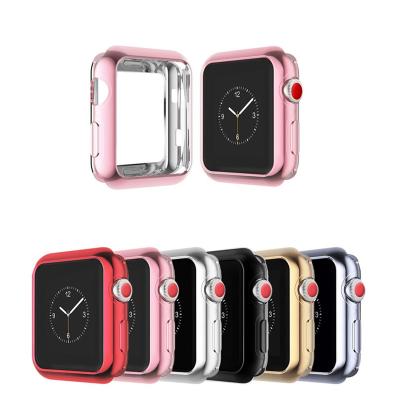 China Scratchproof Shockproof Plated TPU Case For Apple Watch 3 Case Protecter Cover For Apple Watch 38mm/42mm TPU Case for sale