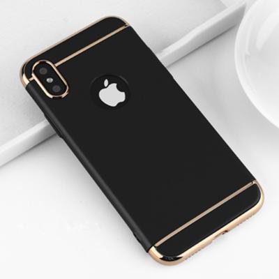 China Hot Selling Scratchproof and Shockproof 3 in 1 Premium Shockproof Metal Plating Protective PC Skin for sale