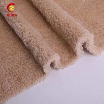 China Anti Pill Plush Fabric Fleece Long Hair Women Costume Cloth Stock for sale