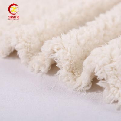 China OEM Design 150 Denier Polyester Sherpa Fleece Faux Fur Fabric Polyester Eco - Friendly Price for sale