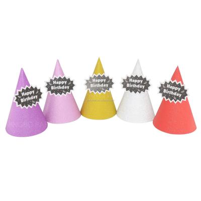 China Decoration Hat Birthday Party Hat Glitter Paper Hat for sale