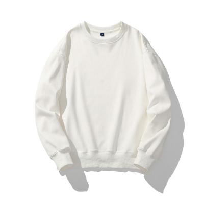 China High Quality White Modest Thick Soft Cotton Anti-wrinkle Pullover Causal Sweatshirts For Men for sale