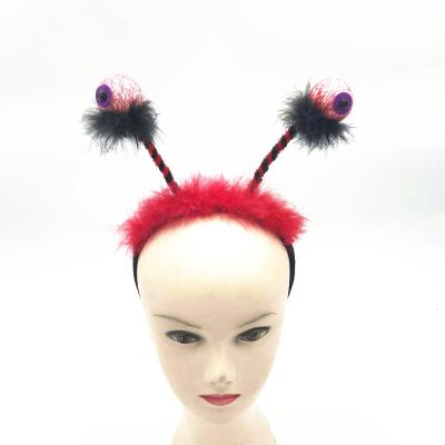 China Wholesale Adult Halloween Witch Party Ornaments Halloween Headband Eyeball Hair Accessories With Long Arm for sale