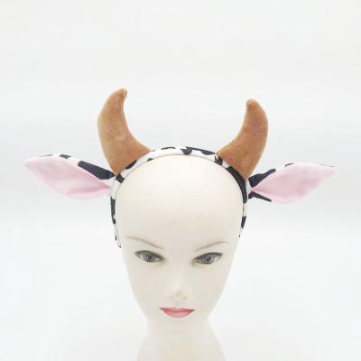 China Halloween Party Supplies Cow Ears Headband Halloween Headband Girls Kids Animal Headbands Props for sale