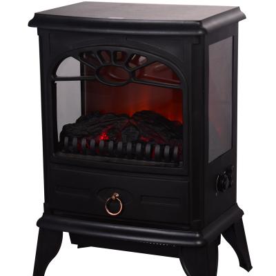 China Hotel Decorative Three Sided Free Standing Stove Heater With Adjustable Temperature Control for sale