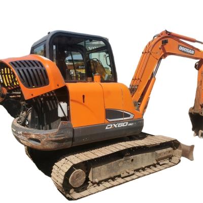 China The used Doosan DX60 excavator 6 tons crawler excavator official wholesale price is a more affordable 0.22MÂ ³ for sale